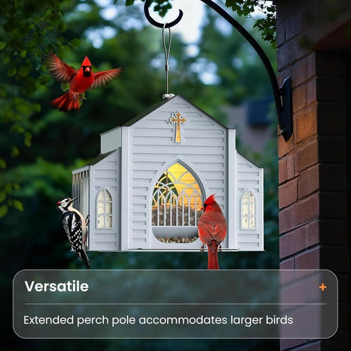 🔥Last Day 49% OFF-✝️Church-Shaped Metal Solar Bird Feeder(✨Same as in the video)