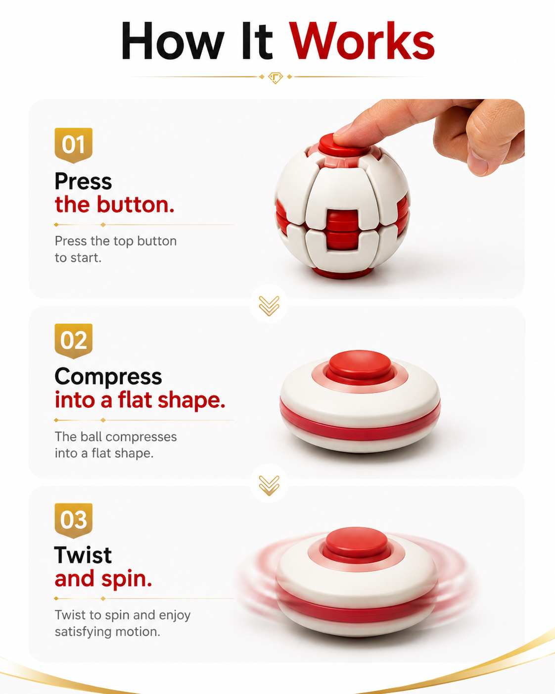 3D-Printed Push-and-Spin Stress Relief Ball