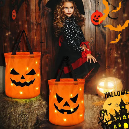 🎃 2026 Sale — Over 19,000 Sold!✨ Halloween Glowing Pumpkin Bag – LED Lights & Spacious Interior 🍬