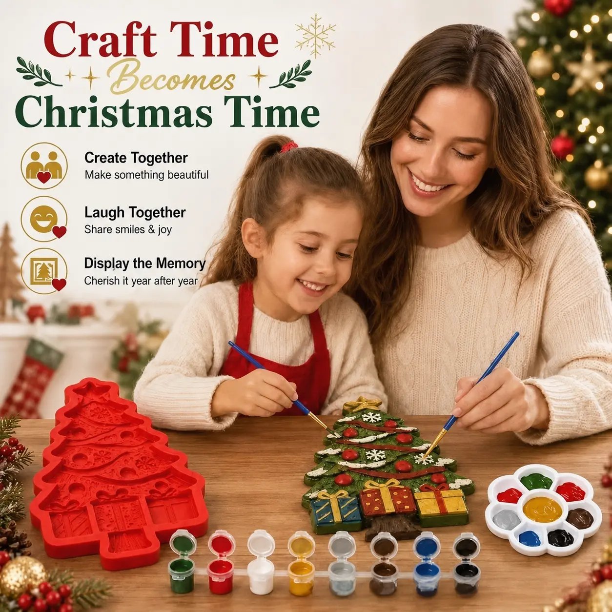 🎄✨Christmas Tree Silicone Craft Mold – Create Your Own Holiday Decor