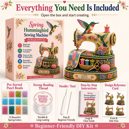 🌸Spring Hummingbird Sewing Machine 💗 3D Spring Limited Keepsake Edition