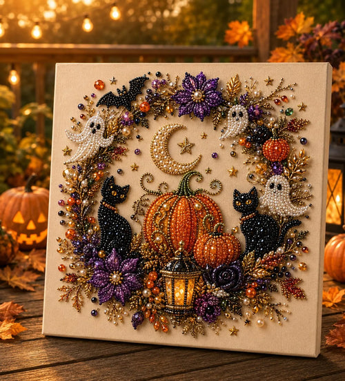 🔥Last Day 49% OFF - 👻✨Halloween Ghost Pearl Art DIY Kit