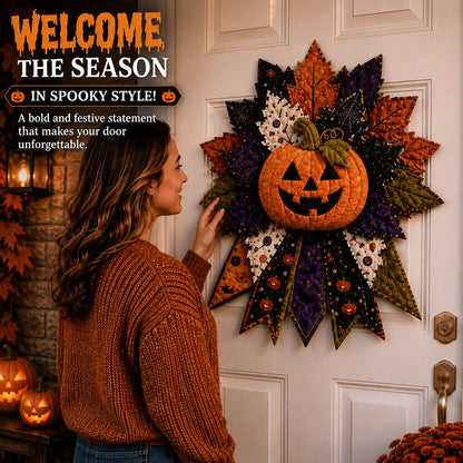 💥DIY Quilted Halloween Pumpkin Door Hanger Kit (✨Beginner-Friendly)