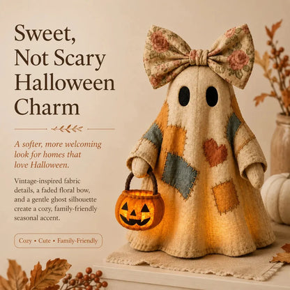 🎃Lighted Vintage Patchwork Ghost