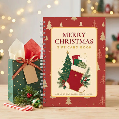 🎁🎅🏼Christmas Gift Card Memory Book – 14 Festive Pages, Built to Last