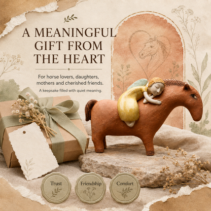 Dreaming Together Girl & Horse Figurine