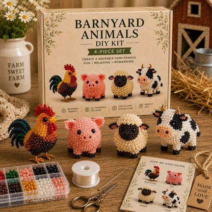 Barnyard Animals Beaded DIY Kit