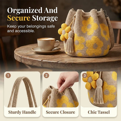 🧵Handmade Crochet Flower Tote – A Little Bag Made With Love