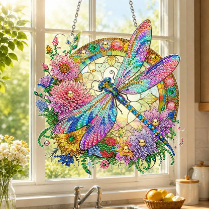 💥LAST DAY 49% OFF - Hummingbird Diamond Art Hanging Ornament Kit – Sparkling DIY Window Ornament 🐦✨
