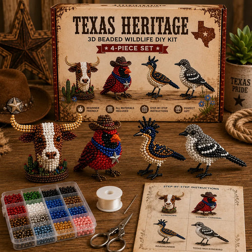 State Wildlife Beaded DIY Kit – 4-Piece Handmade Animal Craft Set Collection