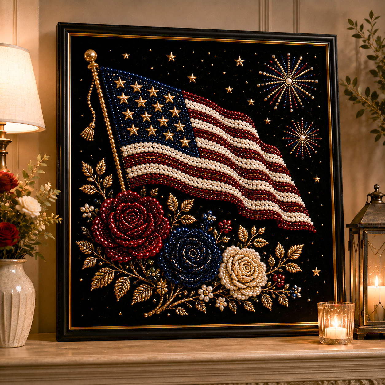 America 250th Anniversary Pearl Art Kit – Stars & Stripes Skyline Limited Edition