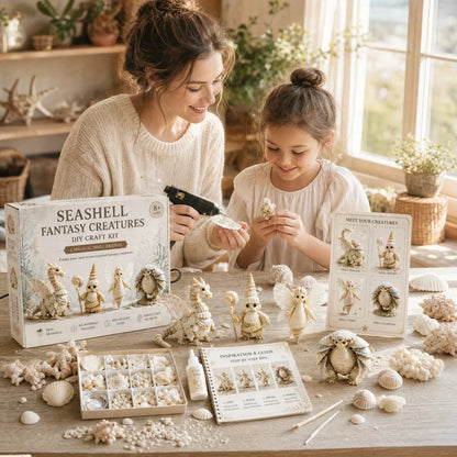 DIY Seashell Craft Kit – Create Ocean-Inspired Shell Figures & Keepsake Decor