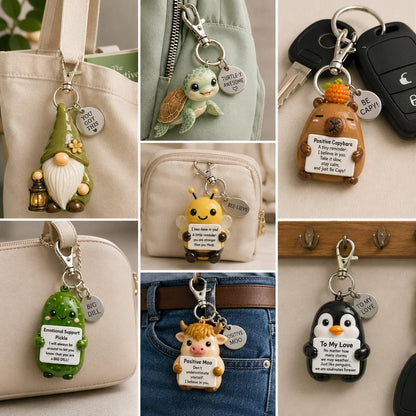 💖 Positive Reminder Keychains – Small Words, Big Comfort