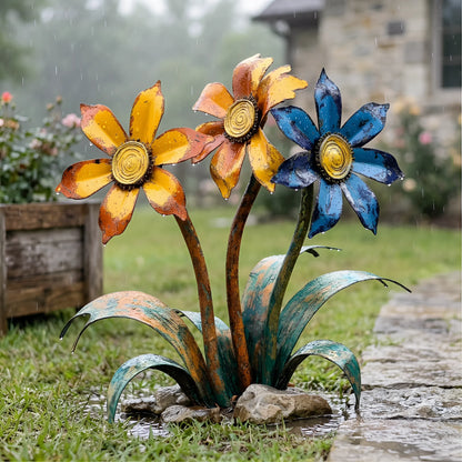 🌼2026 Mother's Day Gifts 50% Off--💖🎁Handcrafted Rustic Metal Flower Garden Stakes