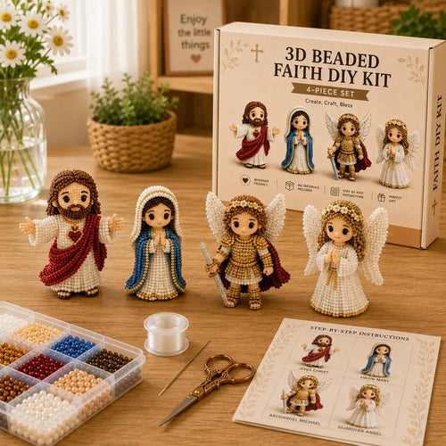 🔥 Last Day 49% OFF - Tiny 3D Beaded Faith & Angel DIY Kit✨🕊️