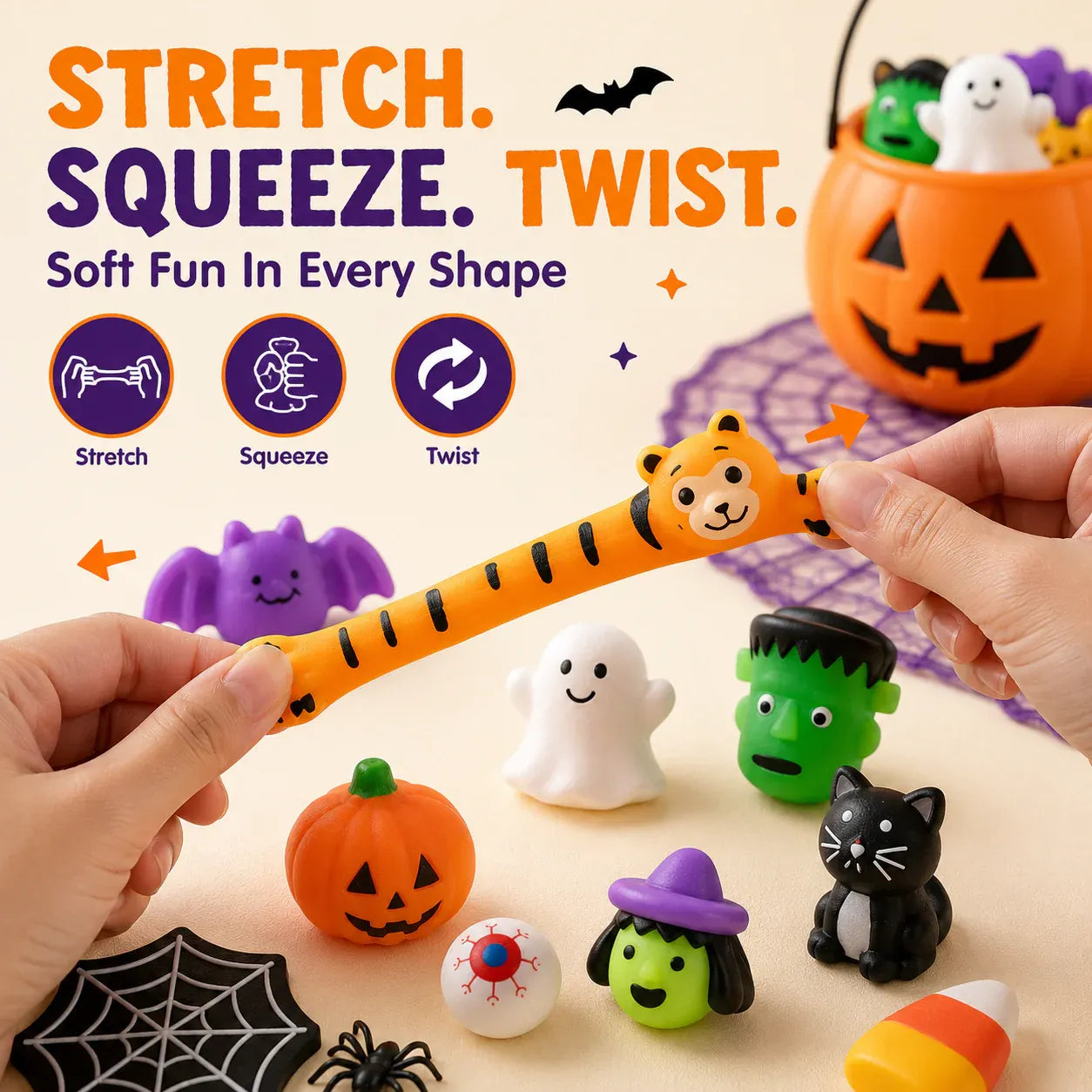 🔥Last Day 49% OFF - 🎃 30Pcs/Pack Halloween Mochi Squishy Toys