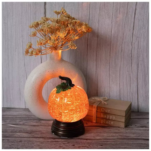 🔥Last Day 49% OFF - 🎃🍂Glitter Lighted Pumpkin Snow Globe