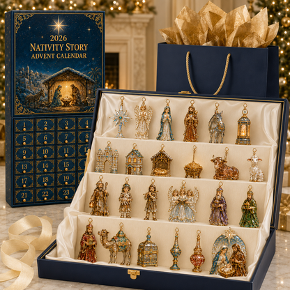 2027 Fellime®Nativity Story Advent Calendar – 24-Day Christmas Countdown Ornament Set