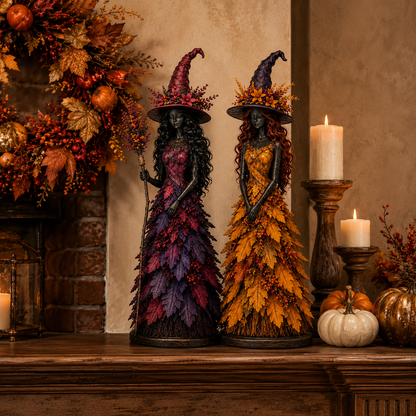 💥🧙Enchanted Autumn Witch Figurine