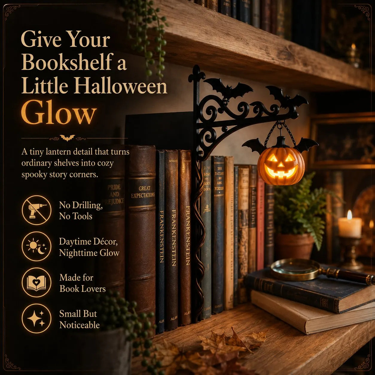 📚 Where Every Shelf Tells a Story——Halloween Edition Library Shelf Lanterns