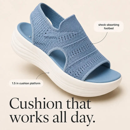 Loomhe– Knit Platform Comfort Sandals for Women