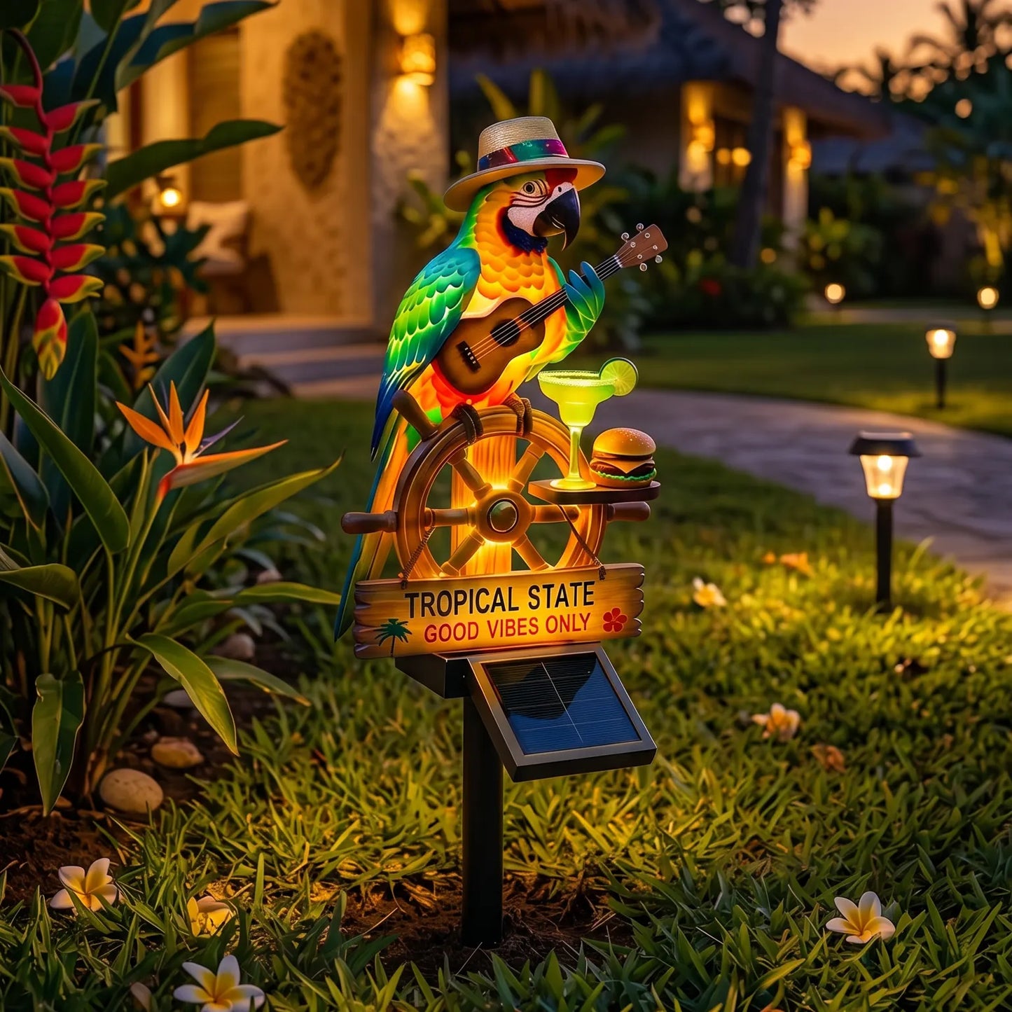 🌴 "Tropical State of Mind" Solar-Powered Parrot  Light – Your 24/7 Vacation Mode, Activated 🌅