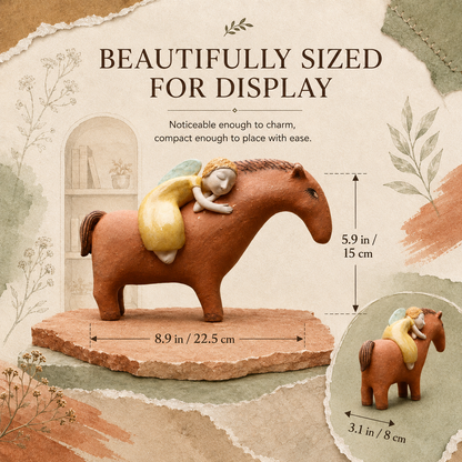Dreaming Together Girl & Horse Figurine