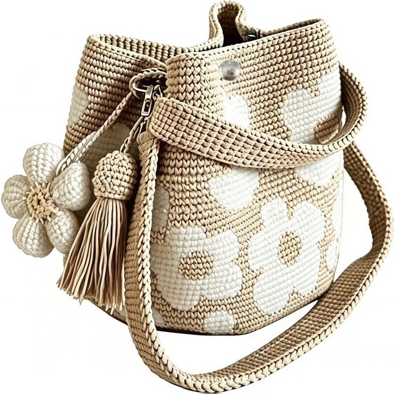 🧵Handmade Crochet Flower Tote – A Little Bag Made With Love