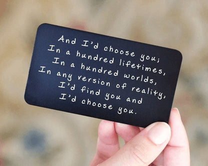 Last Day 69% OFF - ✍️Metal Engraved Card - Message of Love💞