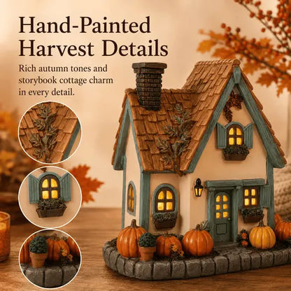 🔥Exclusive Limited Item🍂Vintage Light Up Pumpkin Cottage Halloween Ornament