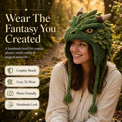 🧵Fantasy Hood Hat DIY Crochet Kit – Create Your Own Magical Wearable Character Hat