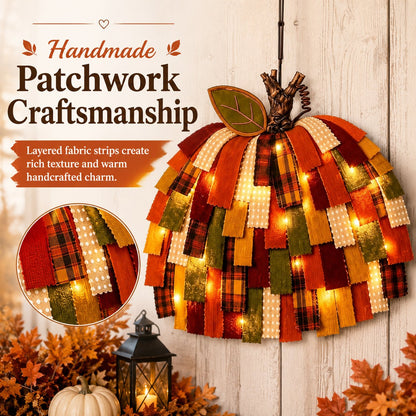 Handmade Patchwork Pumpkin Door Hanger