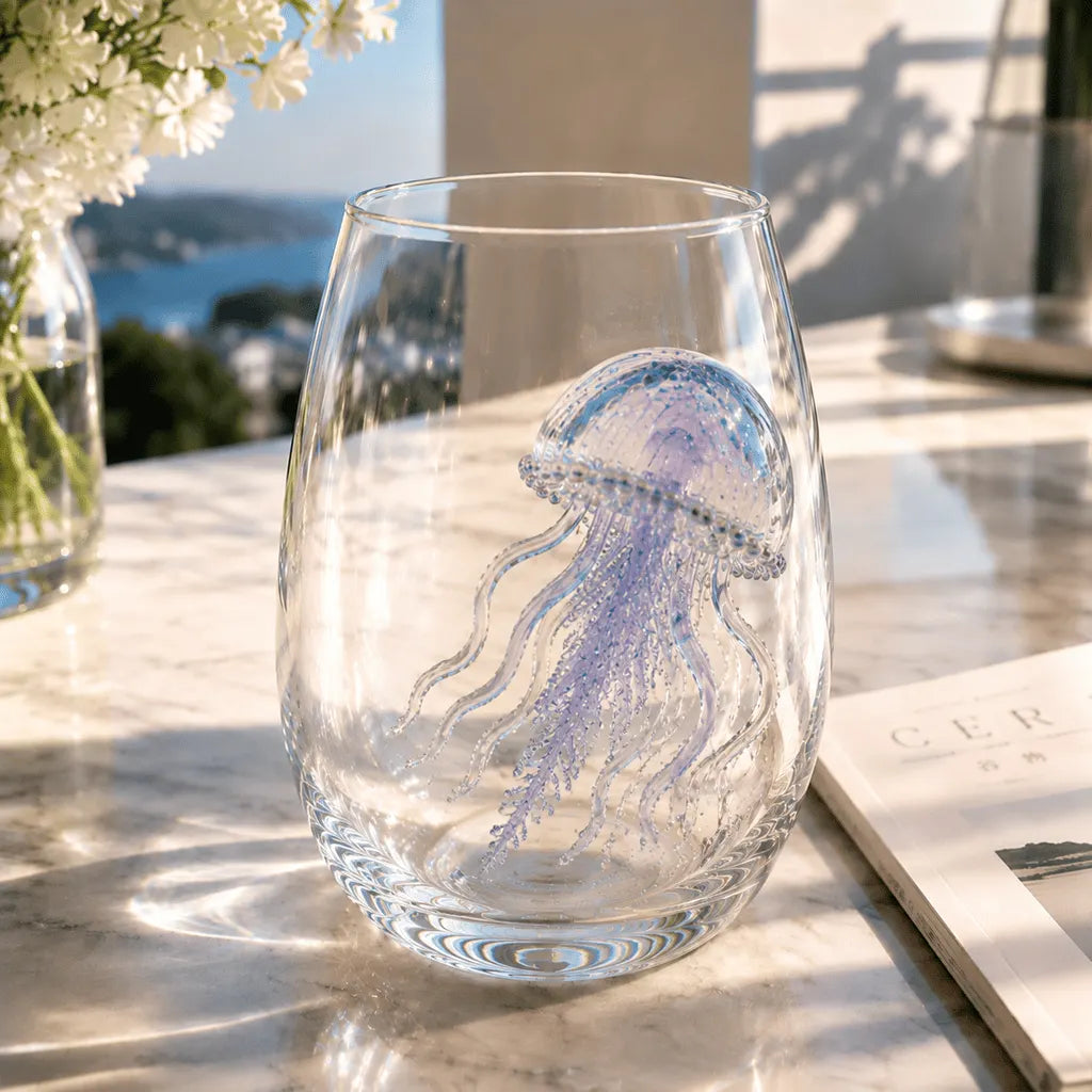 🏆Limited Time Sale 49% OFF🌊🐙Artisanal Blue Ringed Octopus Glassware