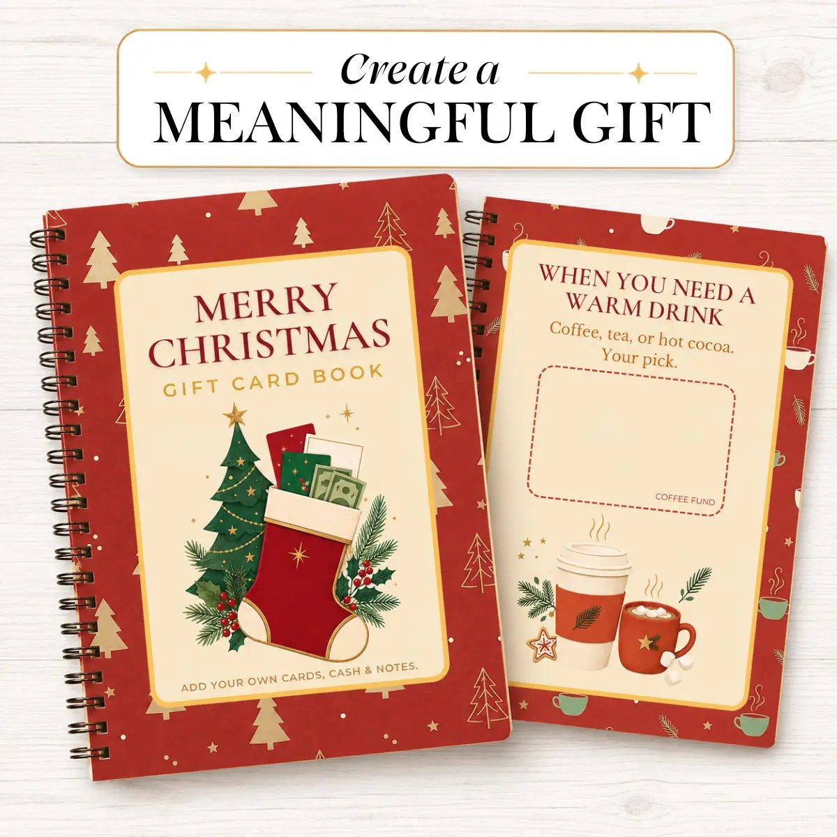 🎁🎅🏼Christmas Gift Card Memory Book – 14 Festive Pages, Built to Last