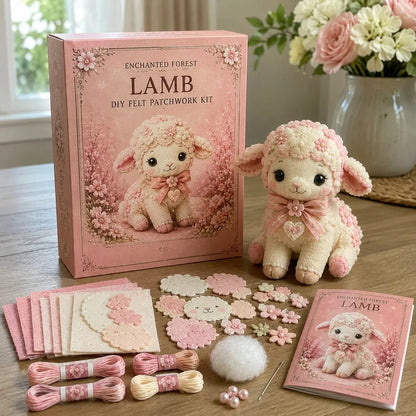 💗Pink Woodland Friends DIY Felt Sewing Kit – Make Your Own Cute Animal