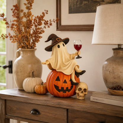 👻🍷Ghost Wine Night Halloween Decor