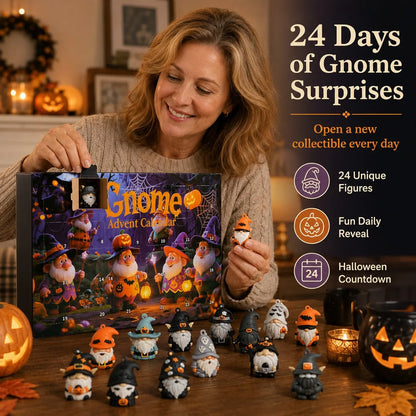 🎁24 unique mini gnomes to collect🎃24 Days of Halloween Gnome Surprise Figures Advent Calendar Box
