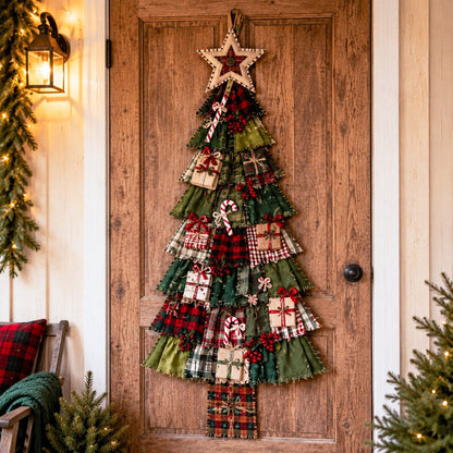 🎄 Christmas Patchwork Tree Door Hanging DIY Kit