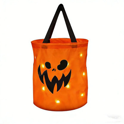 🎃 2026 Sale — Over 19,000 Sold!✨ Halloween Glowing Pumpkin Bag – LED Lights & Spacious Interior 🍬