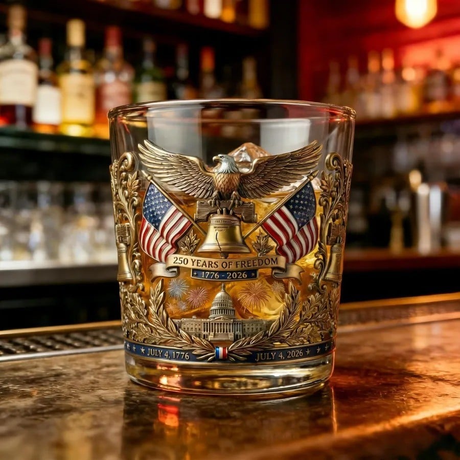 USA 250th Anniversary Commemorative Glass – 1776-2026 Heritage Edition