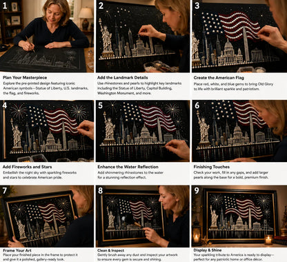 America 250th Anniversary Pearl Art Kit – Stars & Stripes Skyline Limited Edition