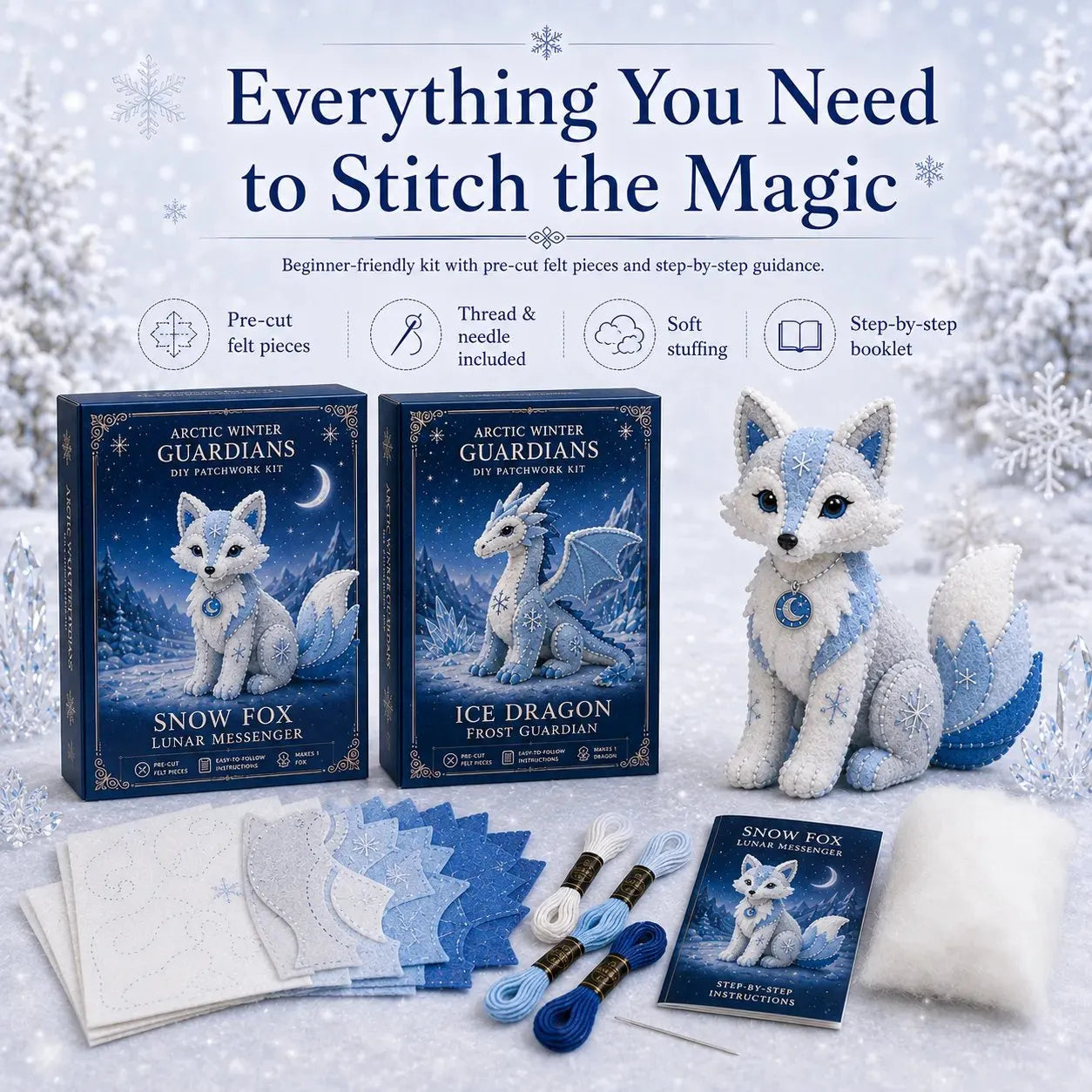 🔥LAST DAY 50% OFF - ❄️Arctic Winter Guardians DIY Patchwork Kit✨