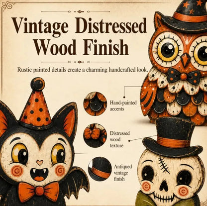 🔥Last Day 49% OFF🔥Vintage Halloween Wooden Character Tabletop Decor