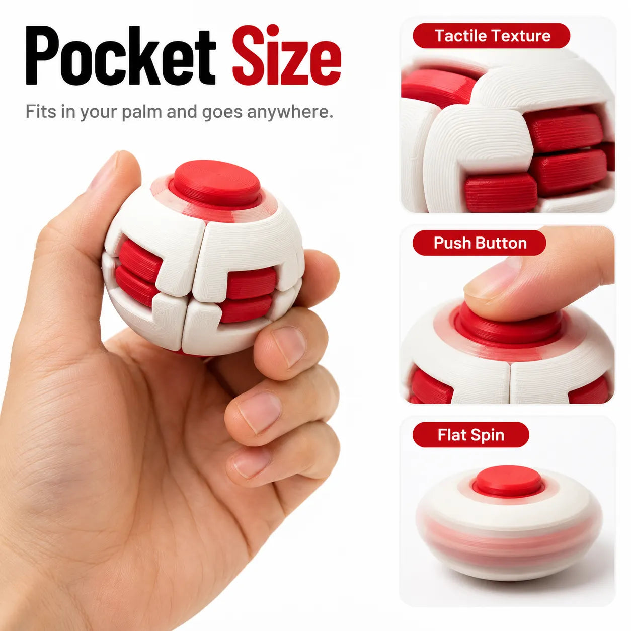 3D-Printed Push-and-Spin Stress Relief Ball