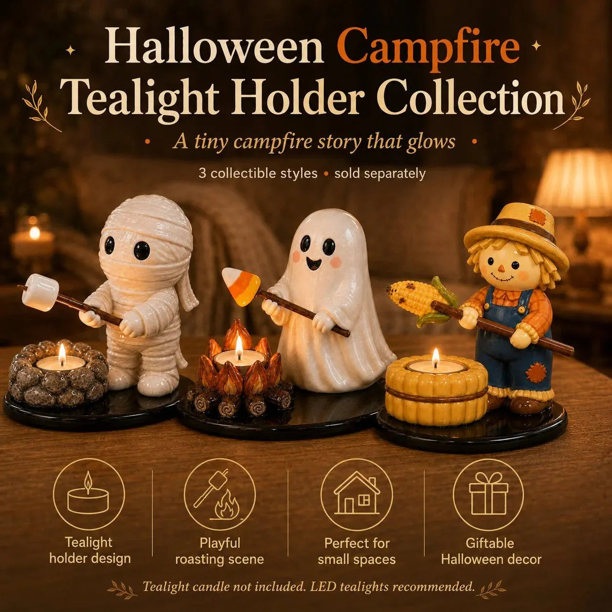 💥Halloween Campfire Tealight Holder