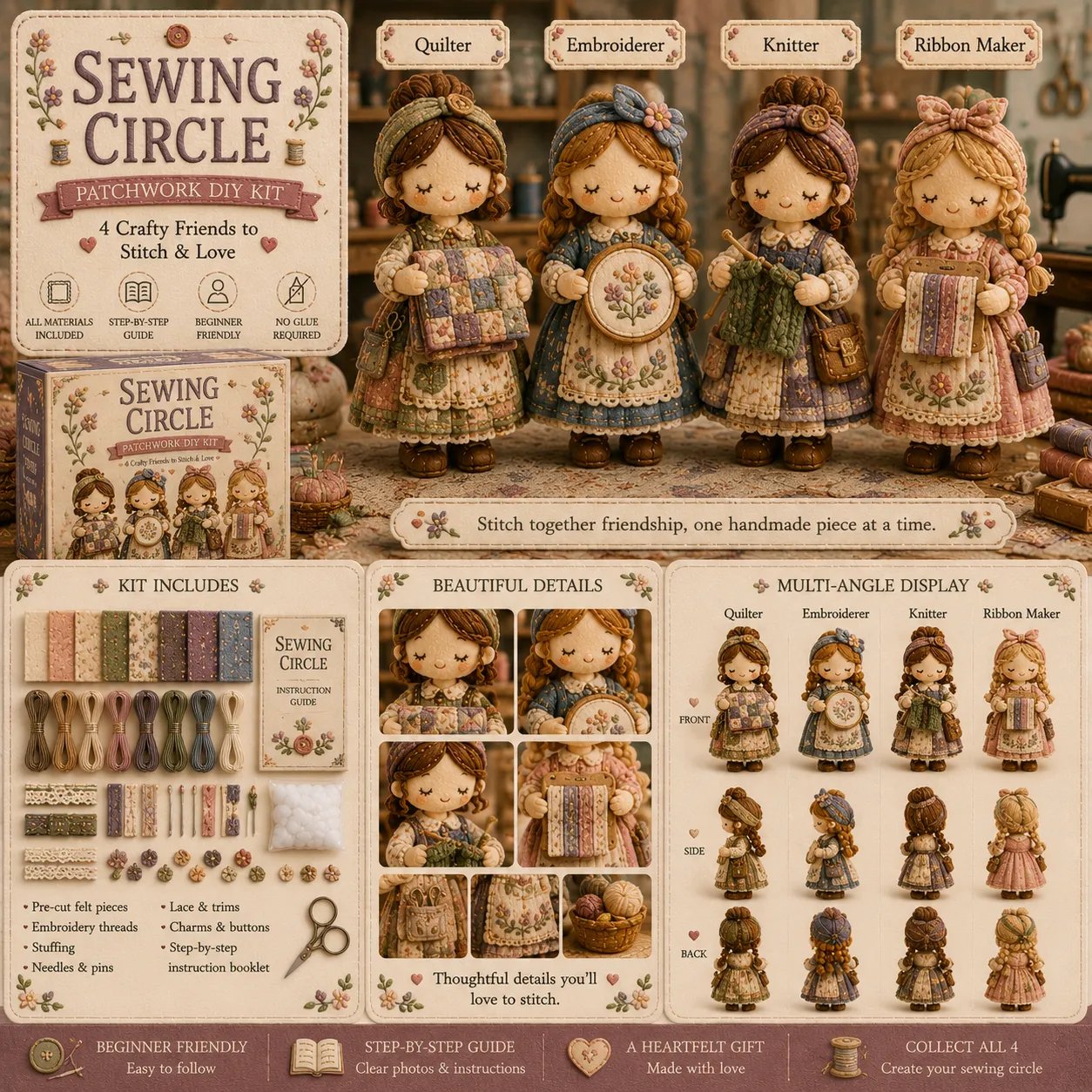 🔥LAST DAY 49% OFF - 🧵Tiny Worlds Collection - Patchwork DIY Kit Series 🎁Buy 2 Free Shipping