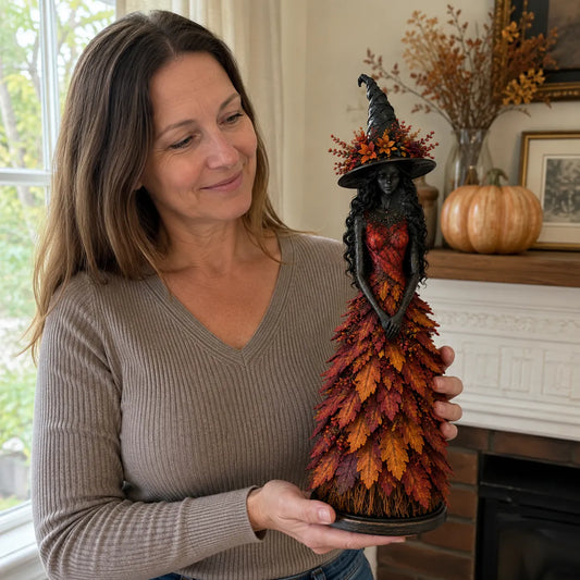 💥🧙Enchanted Autumn Witch Figurine