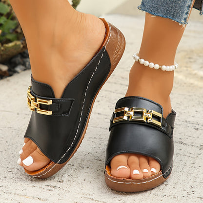 🎁 Last Day Special: 70% OFF 🎁Newly upgraded women's wedge-heeled platform orthotic slippers