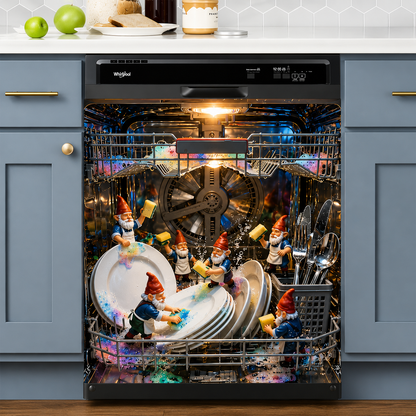 Reusable Halloween-Themed Magnetic Dishwasher Cover – Kitchen Decor for a Spooky Atmosphere