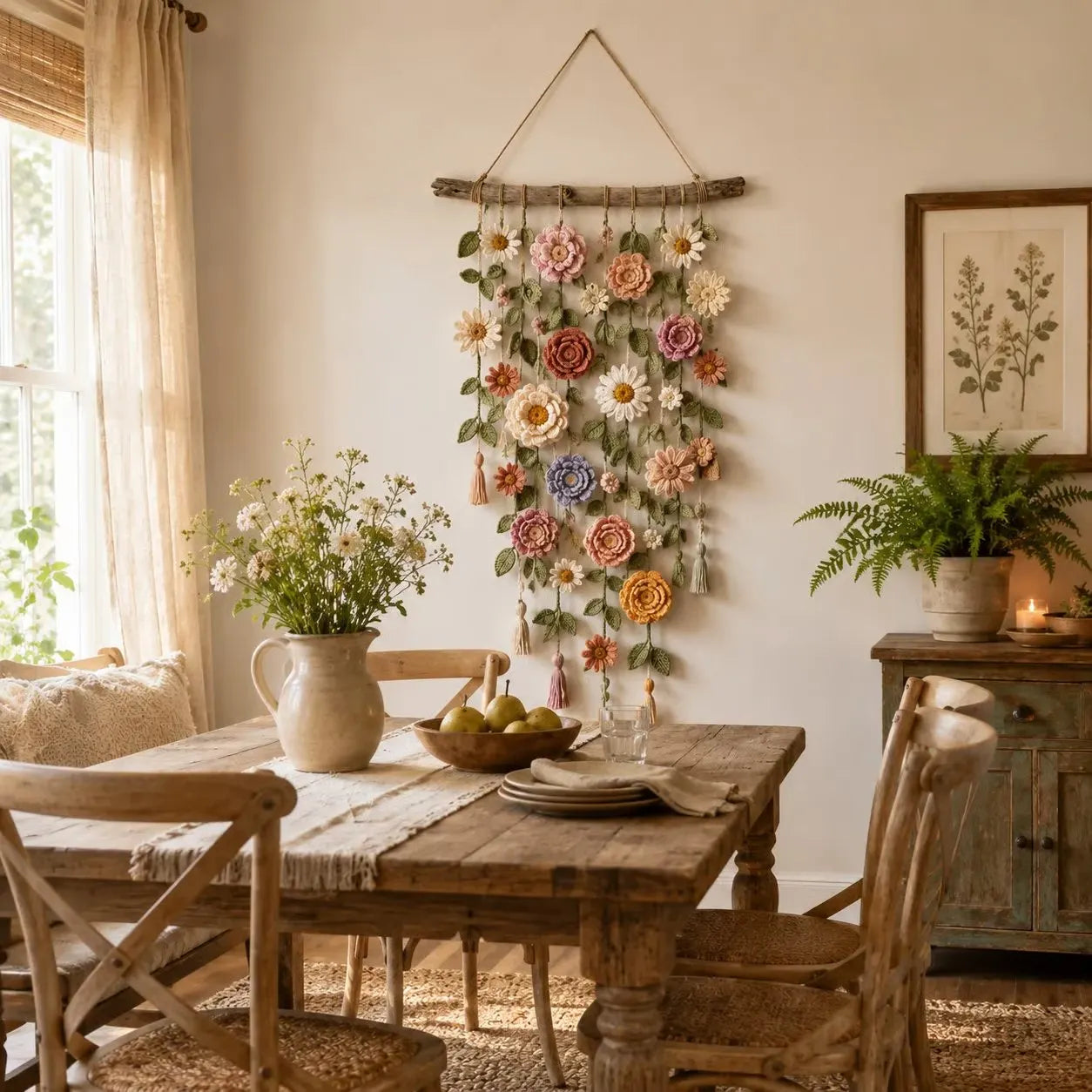 🌸🧶 Ready to Turn Your Wall Into a Cozy Crochet Flower Garden?